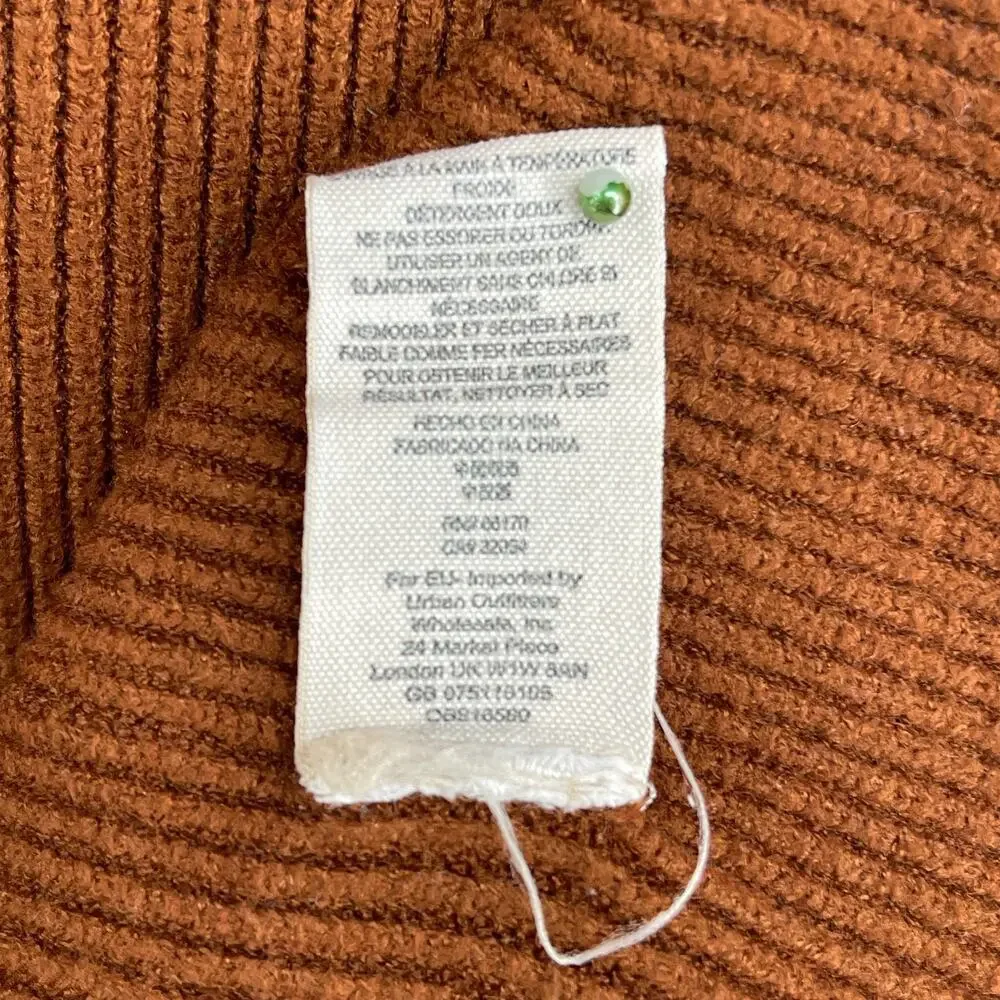 FREE PEOPLE Sweater M Softly Structured Tunic Ribbed Turtleneck Oversized Brown